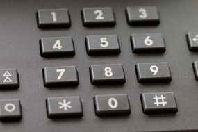 numeric keypad on a phone
