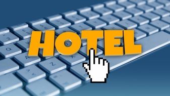 keyboard and hotel letter