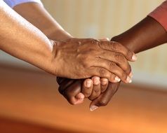clasped hands