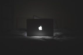 macbook in the dark