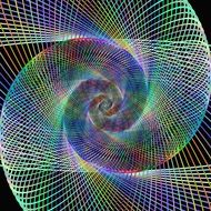 computer graphics in the form of a spiral