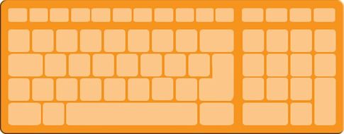 computer plan keyboard drawing