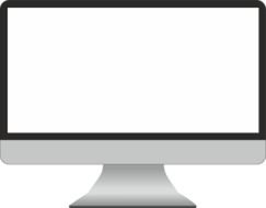 clipart of painted computer monitor