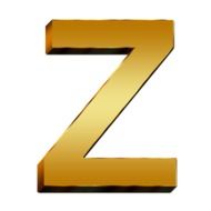 yellow letter z on a white background