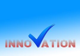 innovation word with check mark