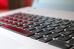 Detailed photo of laptop keyboard