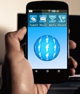 Facebook ball on a smartphone screen