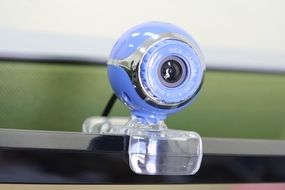 blue webcam