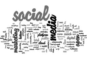 word cloud about media marketing