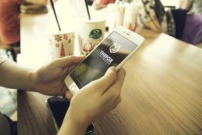 mobile in hand