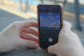 Taking a photo of london eye