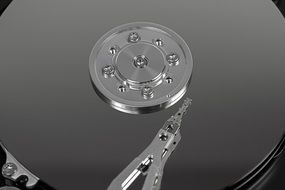 Top view of hard disk