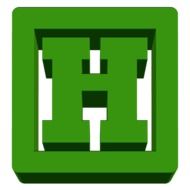 Clipart of green letter h