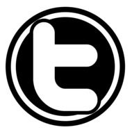 twitter black and white icon