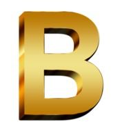 golden B letter abc education