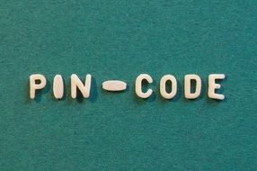 text pin code drawing
