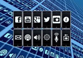 the main icons of social networks