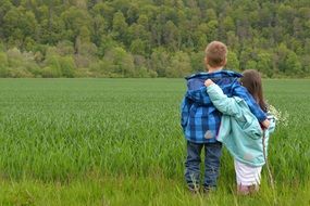 children love friends hand