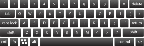 gray keyboard as a graphical representation