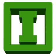 green letter "I" as pictogram