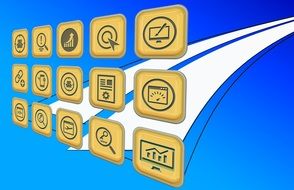 internet network icon drawing