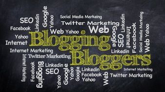 word cloud about blogging