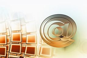 e-mail symbol at abstract background