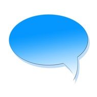 speech balloon on a white background