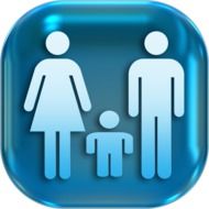 icon with the symbol of a family