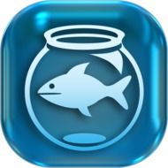social network icon with the image of fish