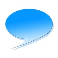 blue speech bubble on a background