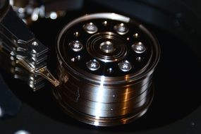 Macro Photo of hard drive