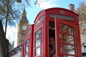 Famous red box with phone in the London