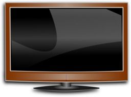 drawing of a brown computer monitor