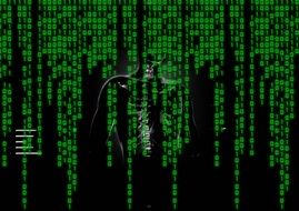 Clipart of silhouette in a matrix