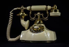 antique ceramic telephone