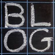 Blog word on a blackboard