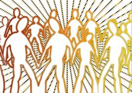 clipart of silhouettes of people in interaction