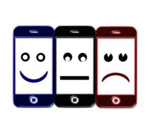 Three emotions on screen