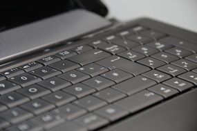 Laptop keyboard close-up