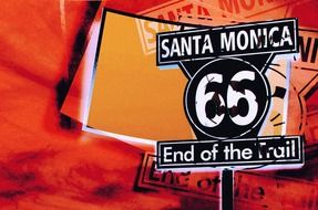 sign with street number on a red background
