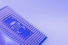 Processor on a light blue background