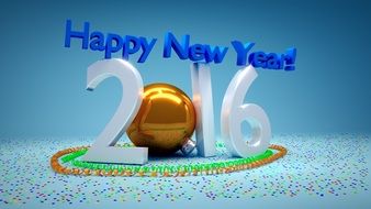 Clipart of new year's day 2016