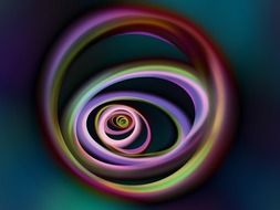 colorful rings in motion