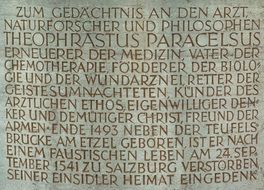 Paracelsus stone tablet