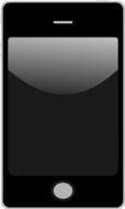 drawn modern black smartphone