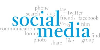 wordcloud about social media