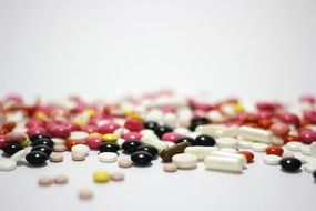 colored tablets and pills