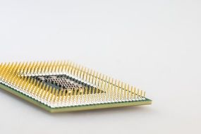 Microprocessor on a white surface