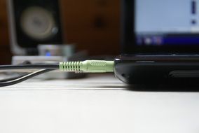 green connector in notebook’s port